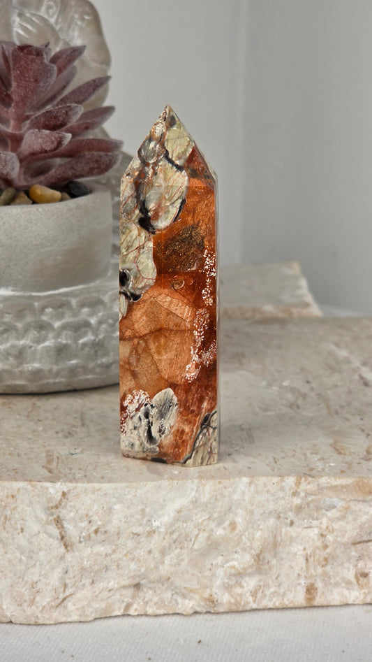 Indonesian Money Agate Tower