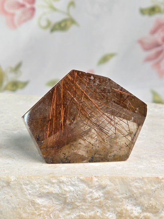 Smoky Quartz Copper Rutile Freeform