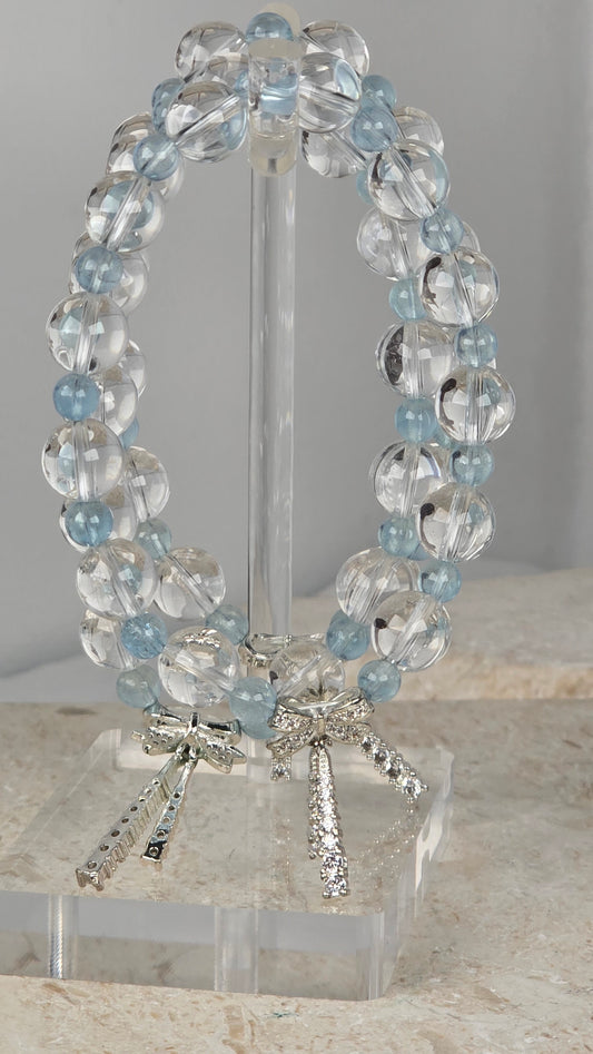 AAA Aquamarine & Quartz Bracelet