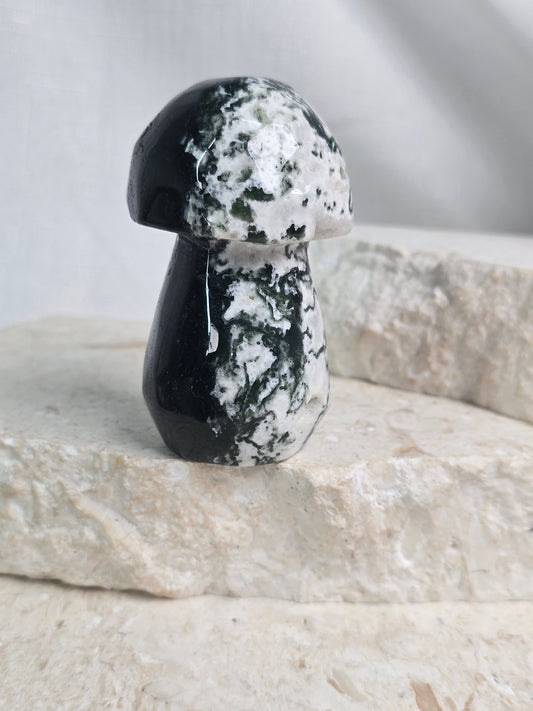 Moss Agate Mushroom
