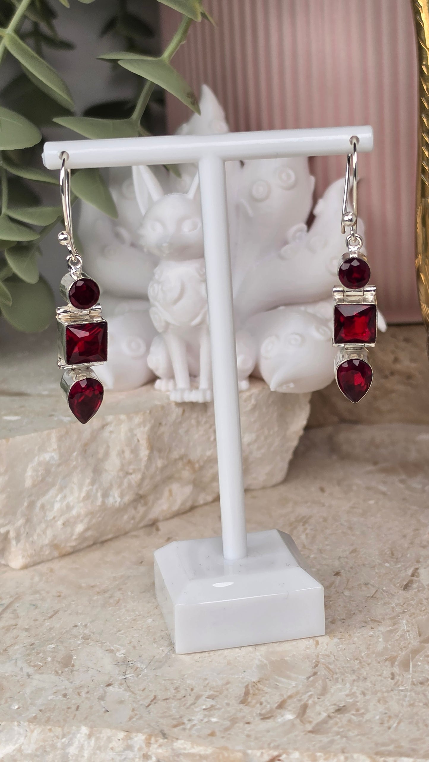 Sterling Silver Garnet Earrings