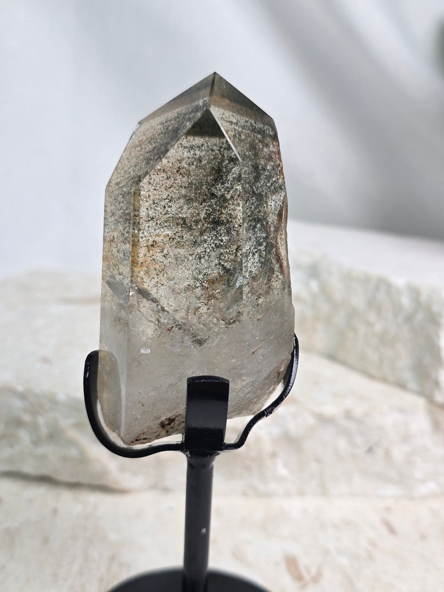 Garden Quartz Point on Stand