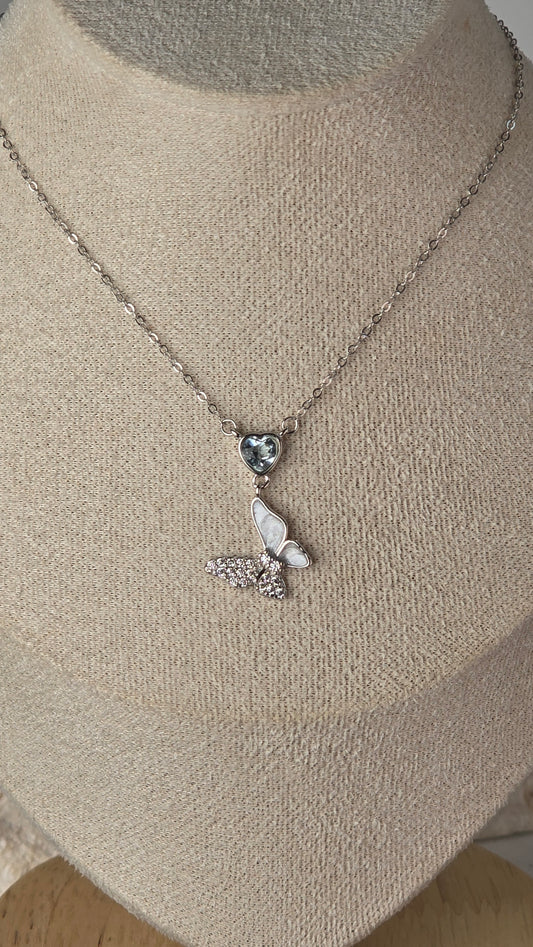 Blue Topaz Pendant Sterling Silver set & sterling silver necklace