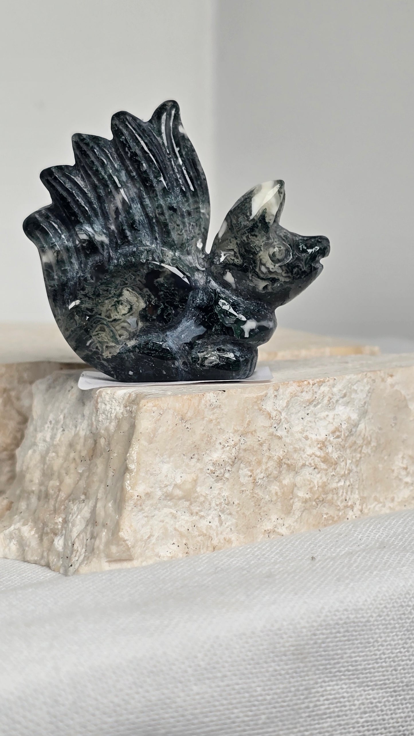 Moss Agate 9 tail fox
