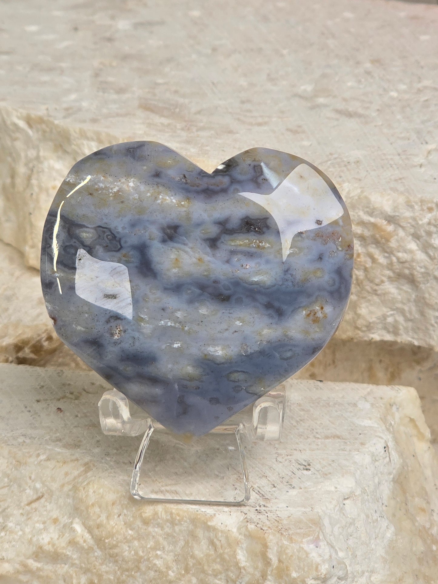 Lilac Ocean Jasper Hearts