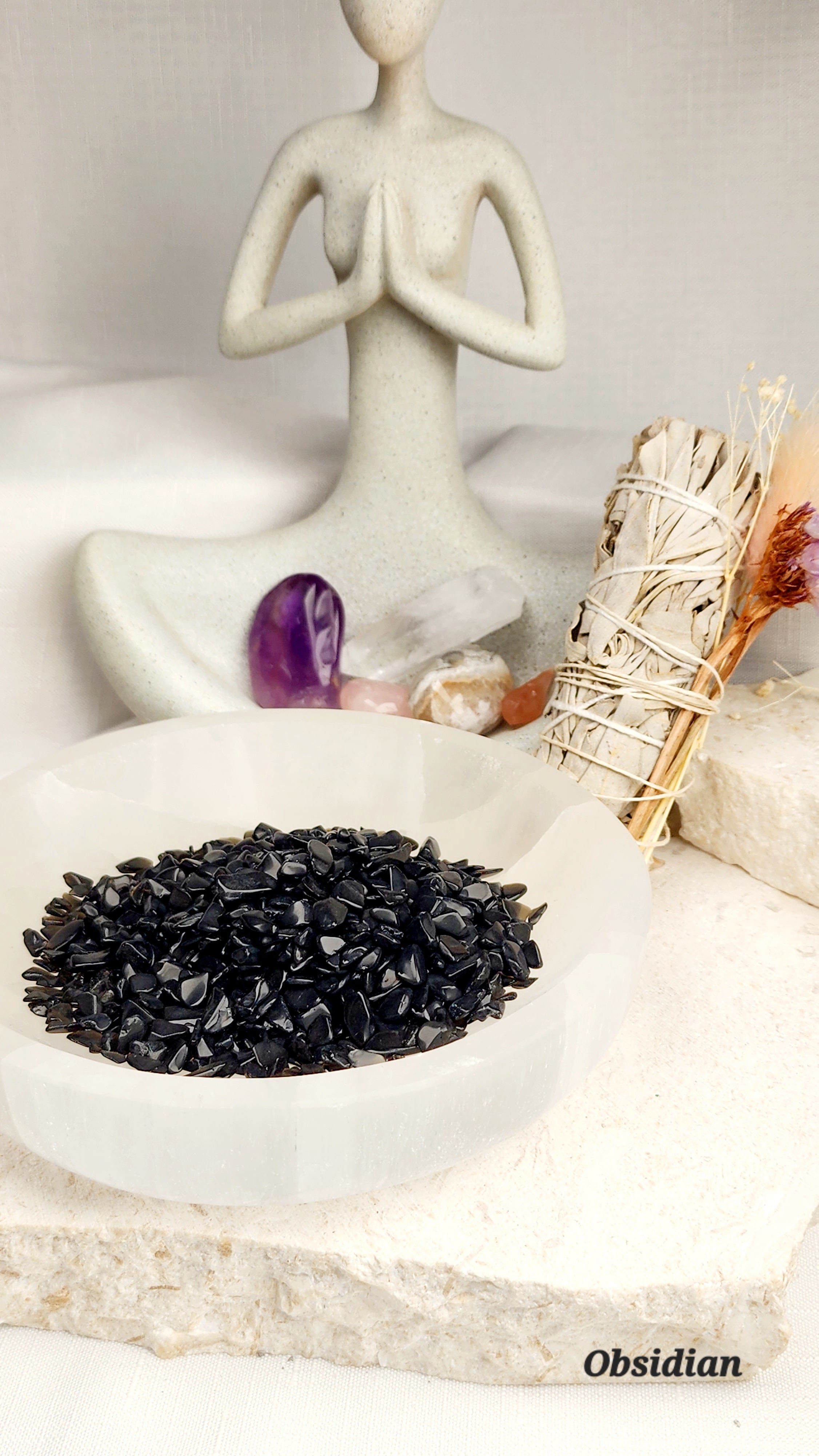 Solstice Chip Black Obsidian Chips – crystalsolstice