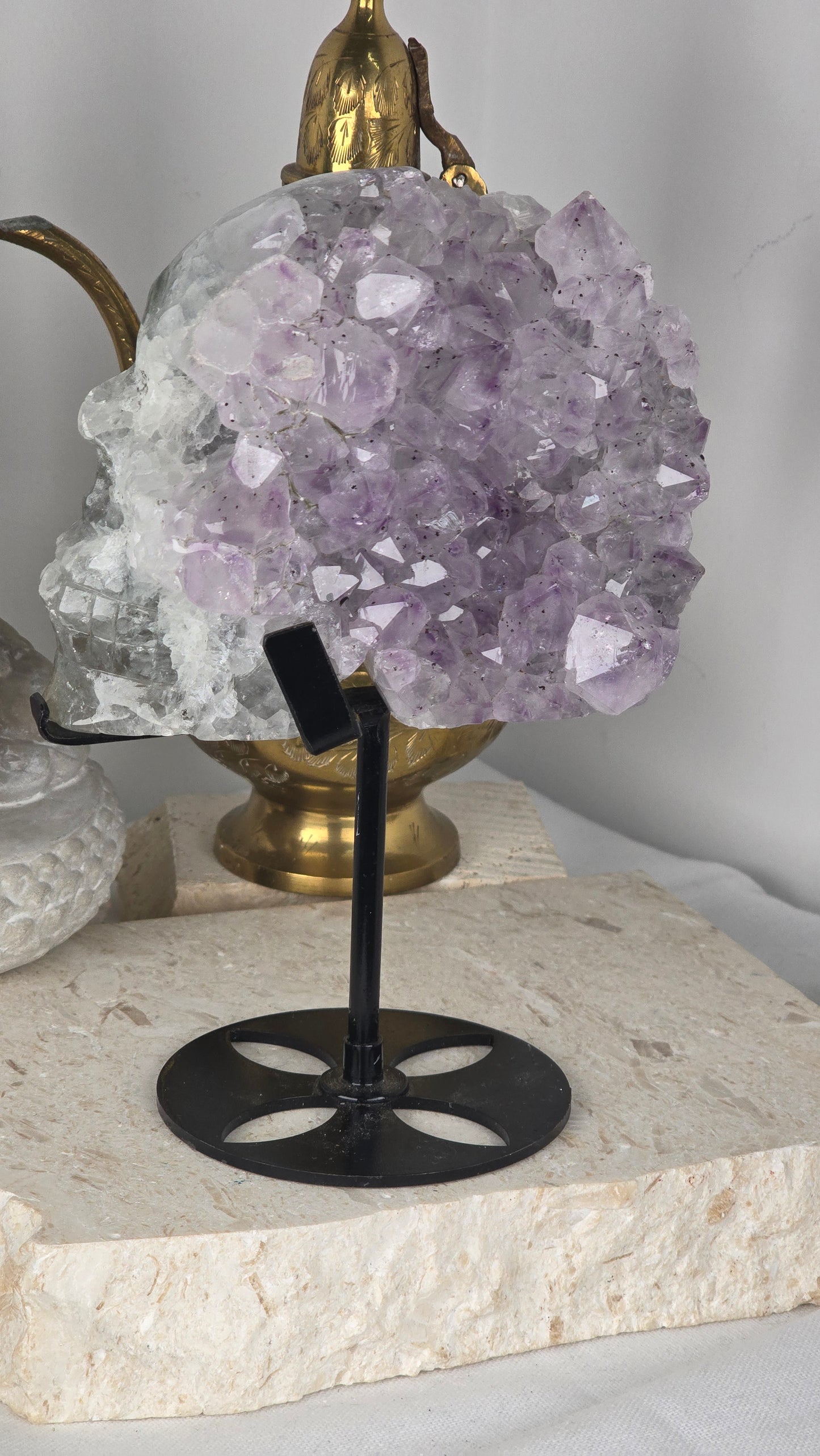 Amethyst Agate Cluster Large Skull