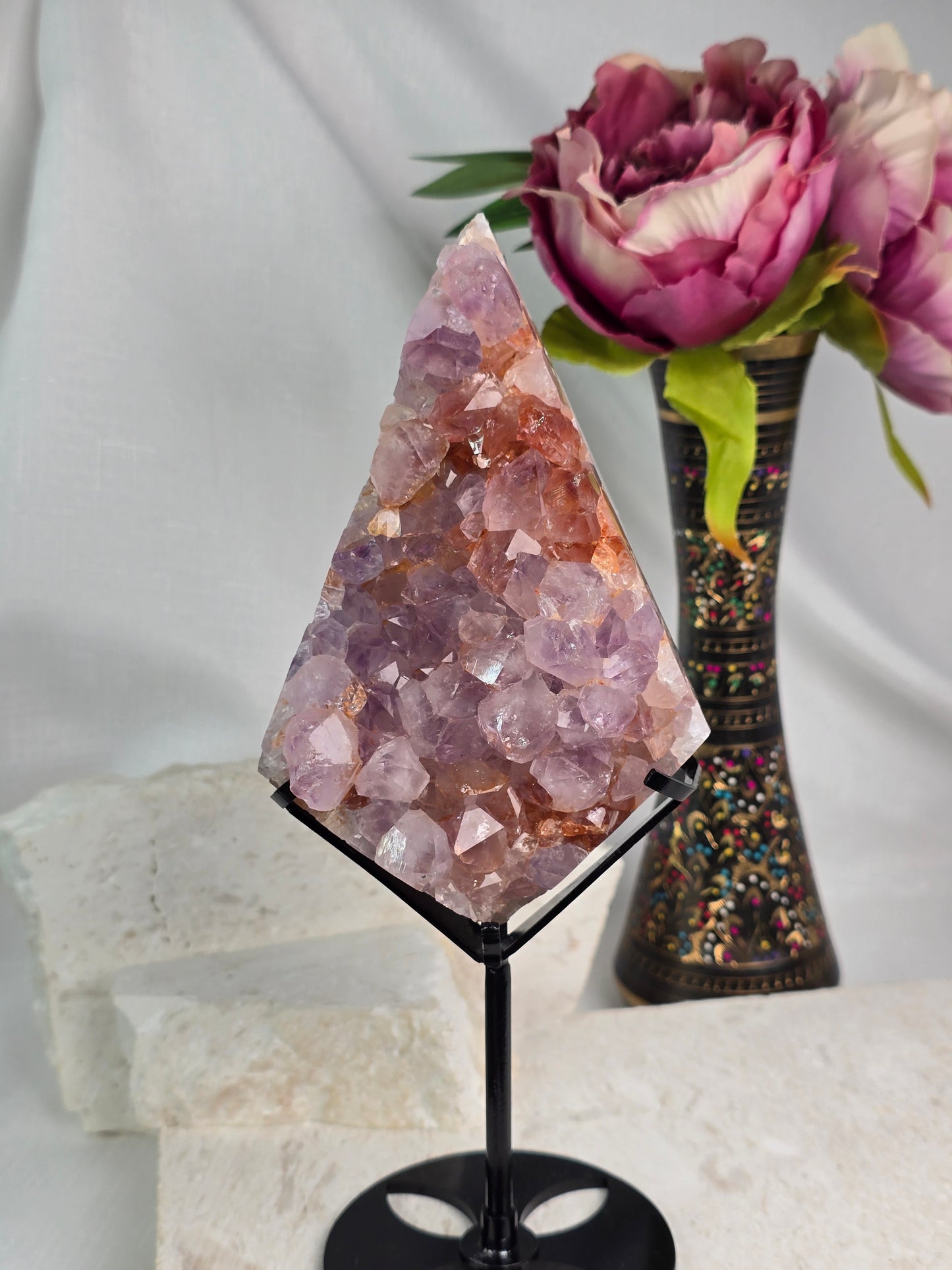 Amethyst Cluster Diamond on stand