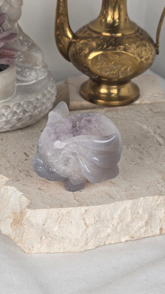 Druzy Amethyst Agate Elephant
