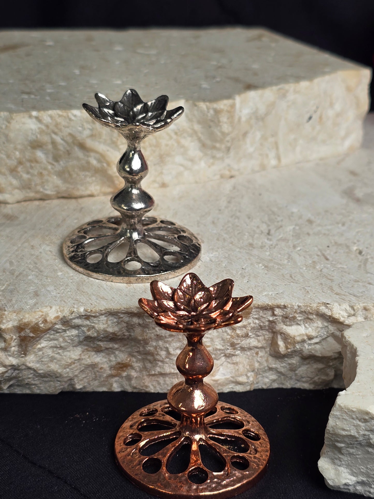 Small Flower metal sphere stands