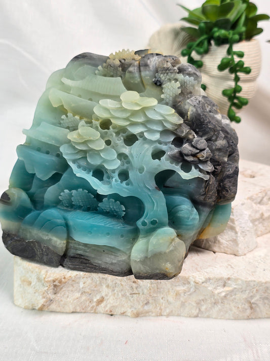 Hand carved Amazonite Landscape