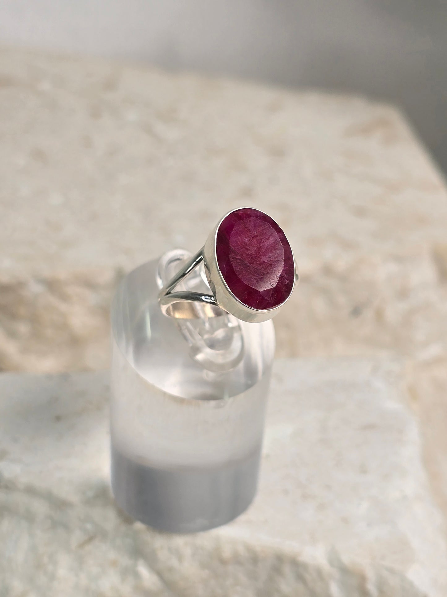 Ruby Size 8 Sterling Silver ring