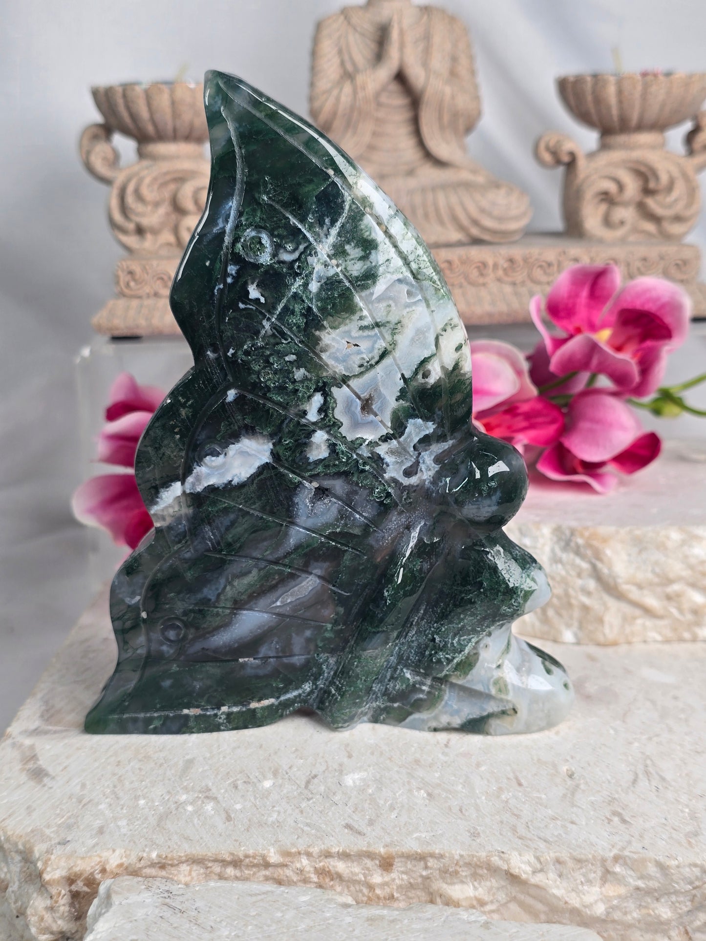 Moss Agate Large Fairy