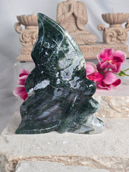 Moss Agate Large Fairy