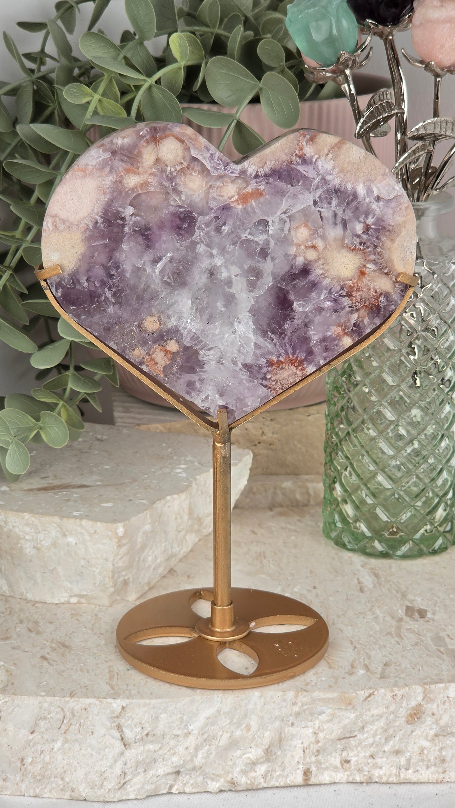 Pink Amethyst Heart