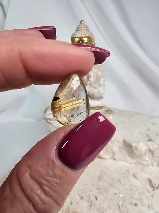 AAA+ Grade Gold Rutile Cabachon