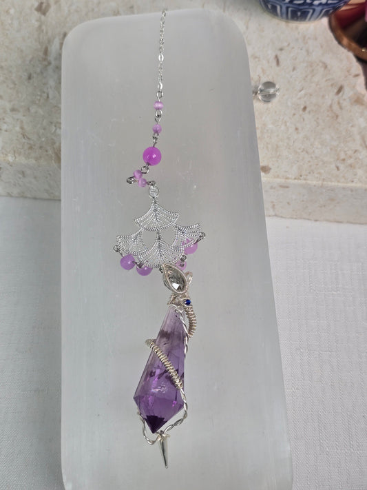 Amethyst Ornate AAA grade Pendulum