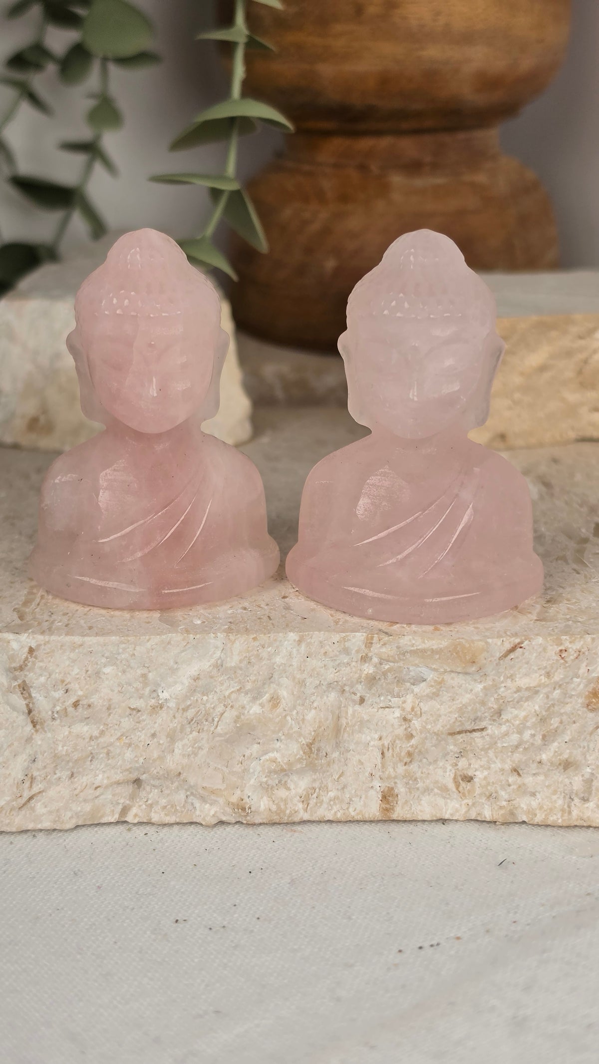 Rose Quartz Buddha Head