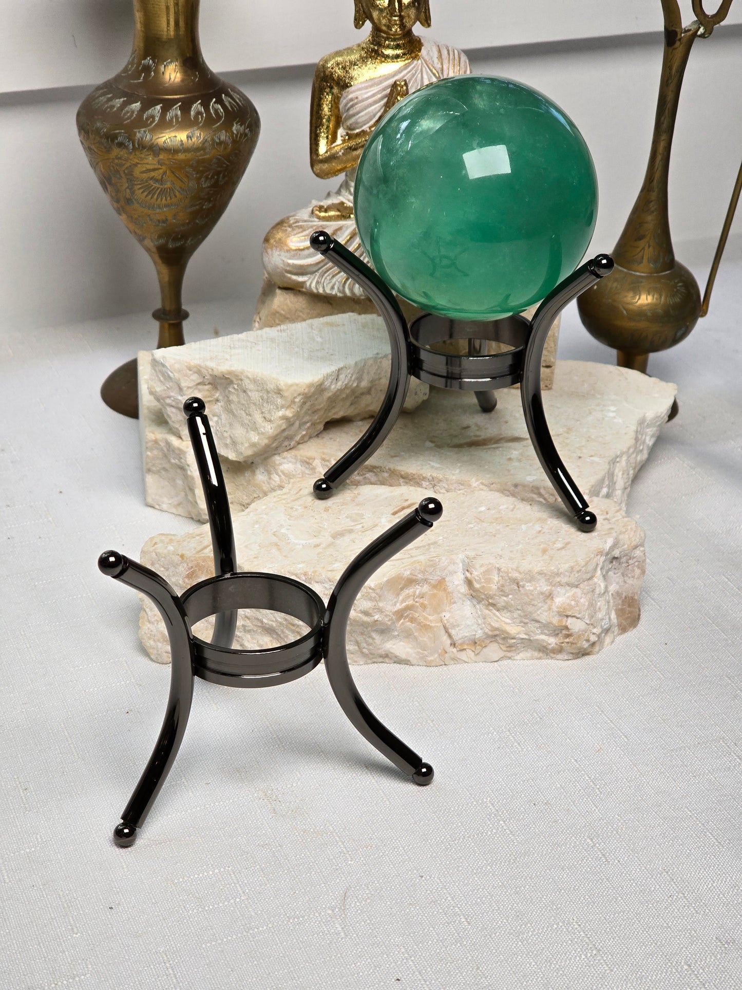 Black Metal Heavy Duty Decorative Sphere Stand