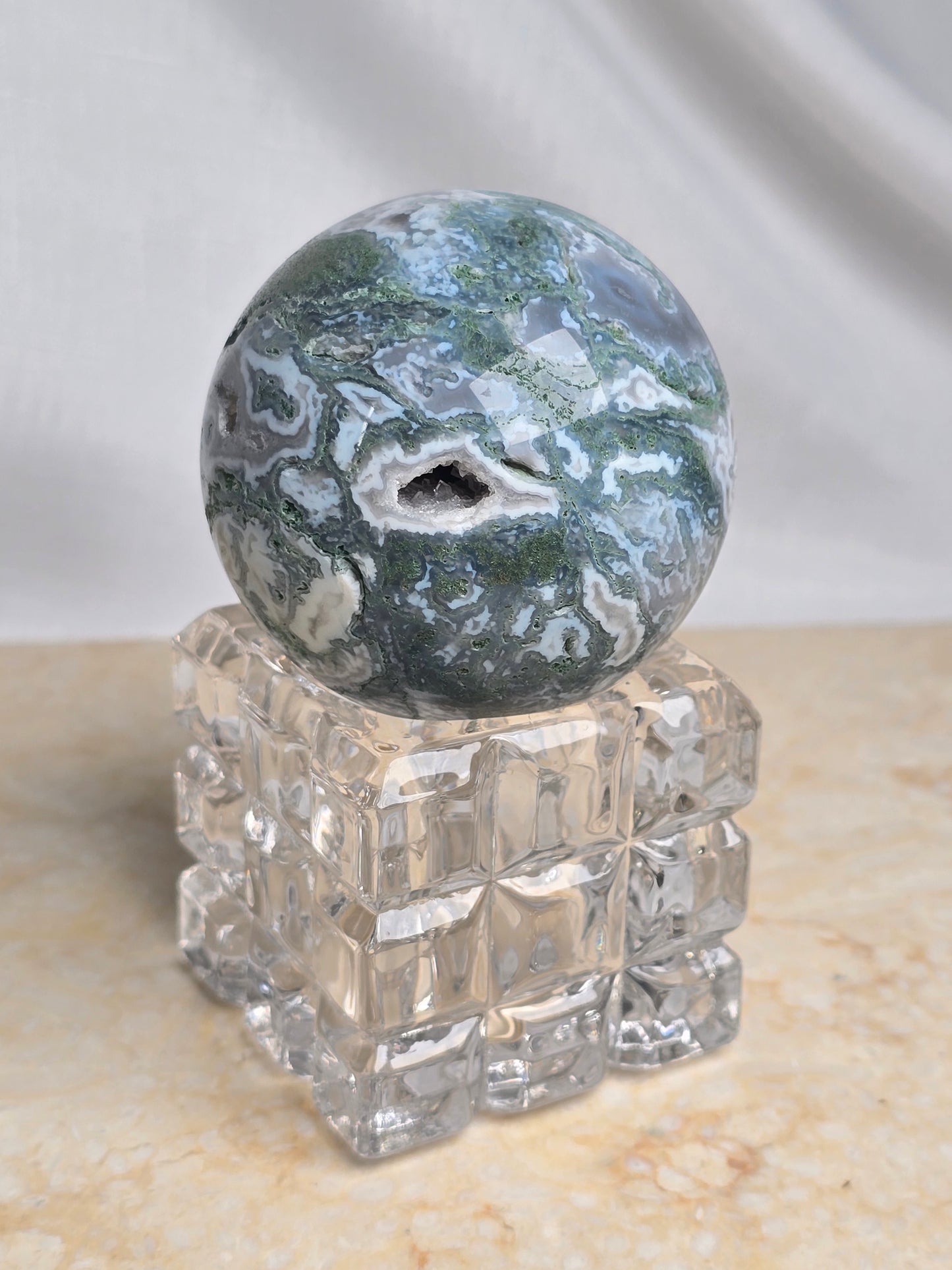 Glass Cube Candle Holder/Sphere Stand