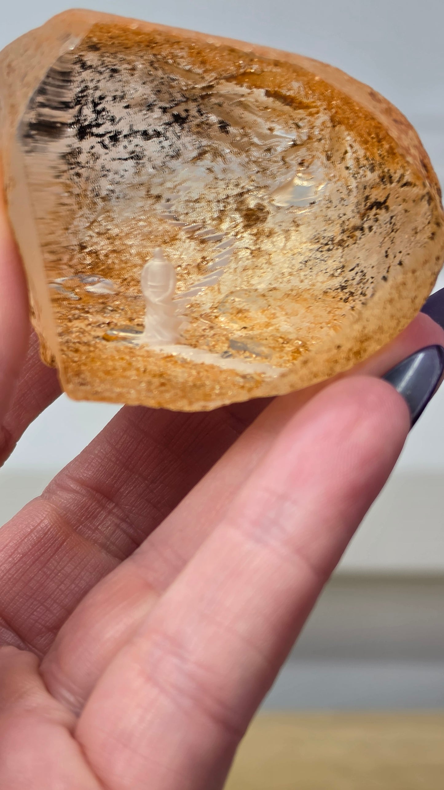 Handcrafted internally etched Quartz Seer Stones