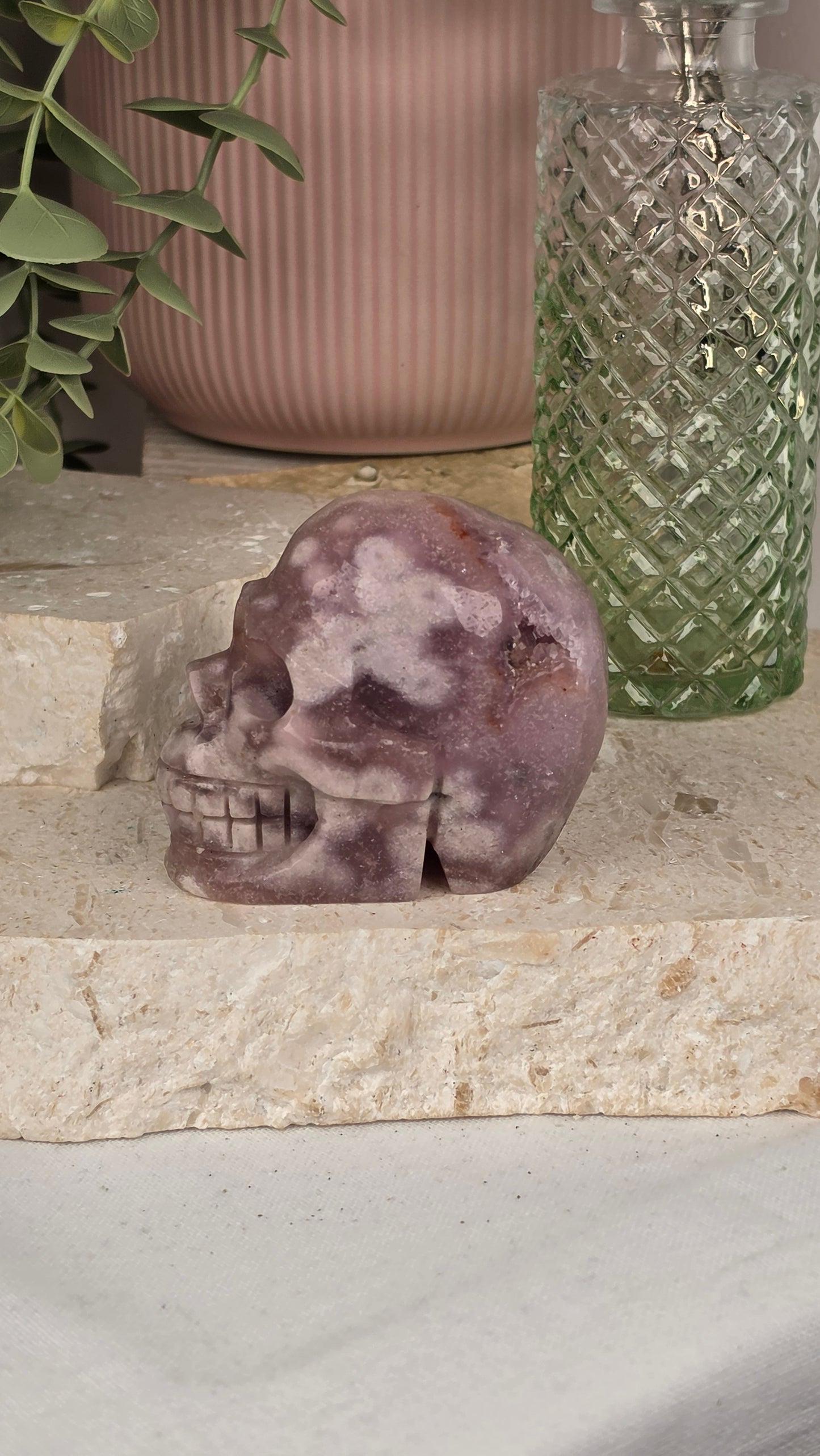 Pink Amethyst Skull