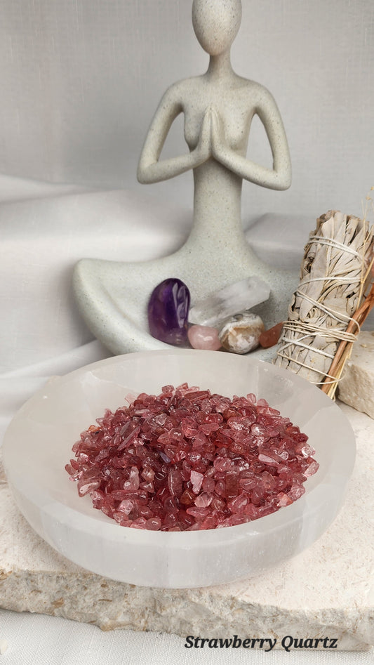 Strawberry Quartz Chips