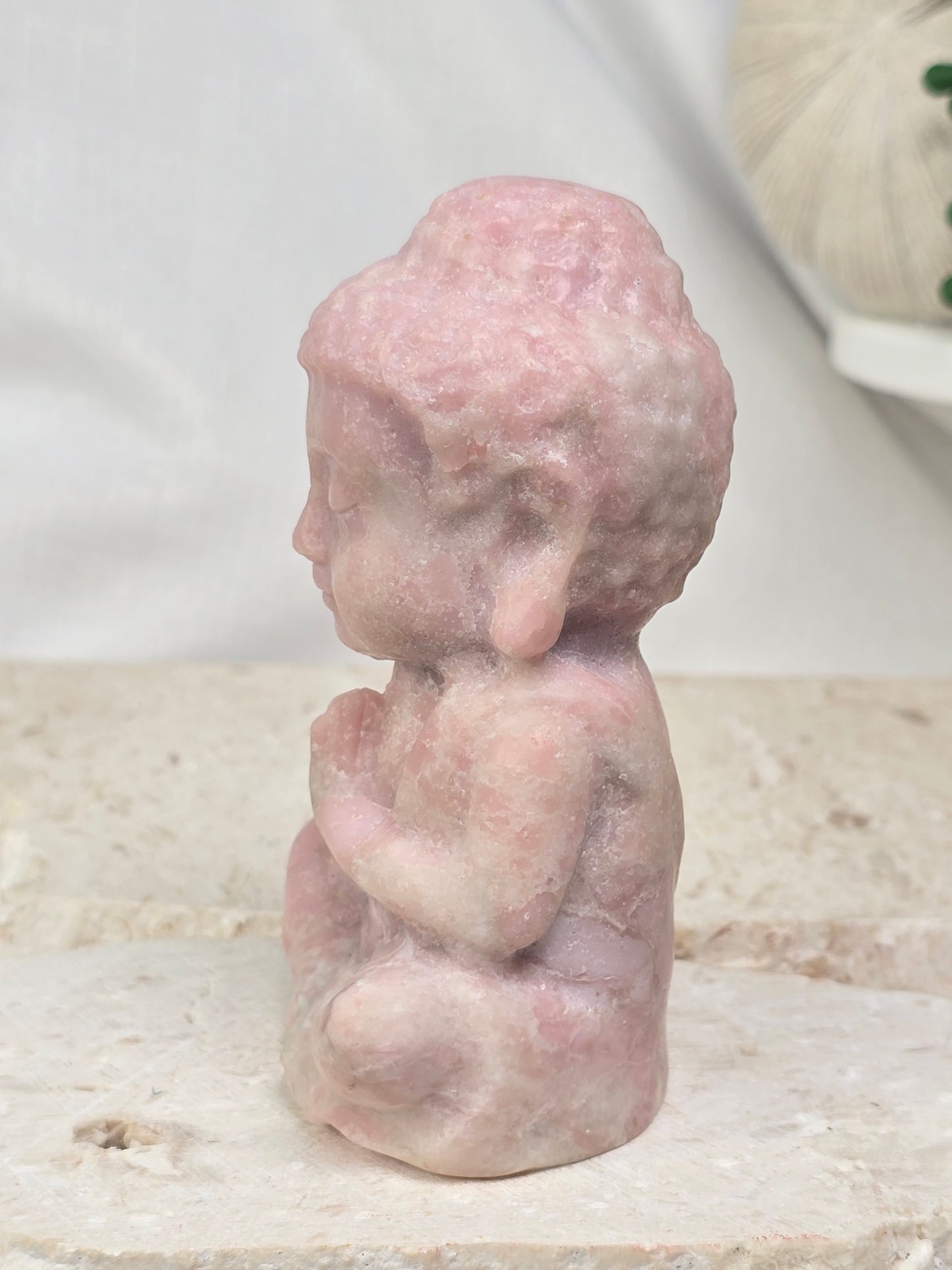 Large Pink Opal Buddha