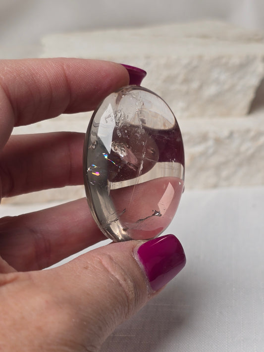 Clear Quartz High Quality Palm Stone