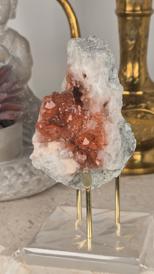 Brazilian Red Quartz on Matrix