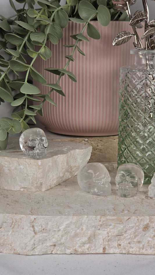 Clear Quartz Skulls