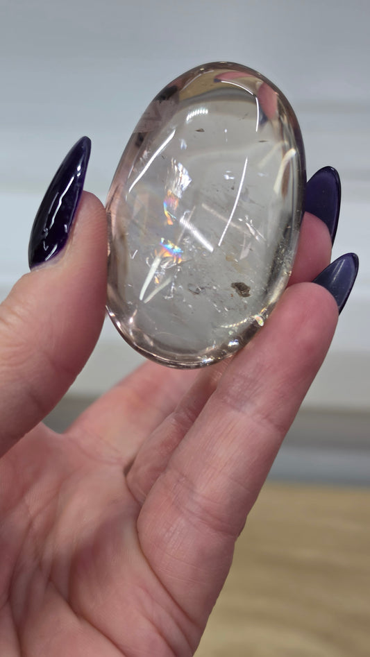 High quality Smoky Quartz Palm Stone