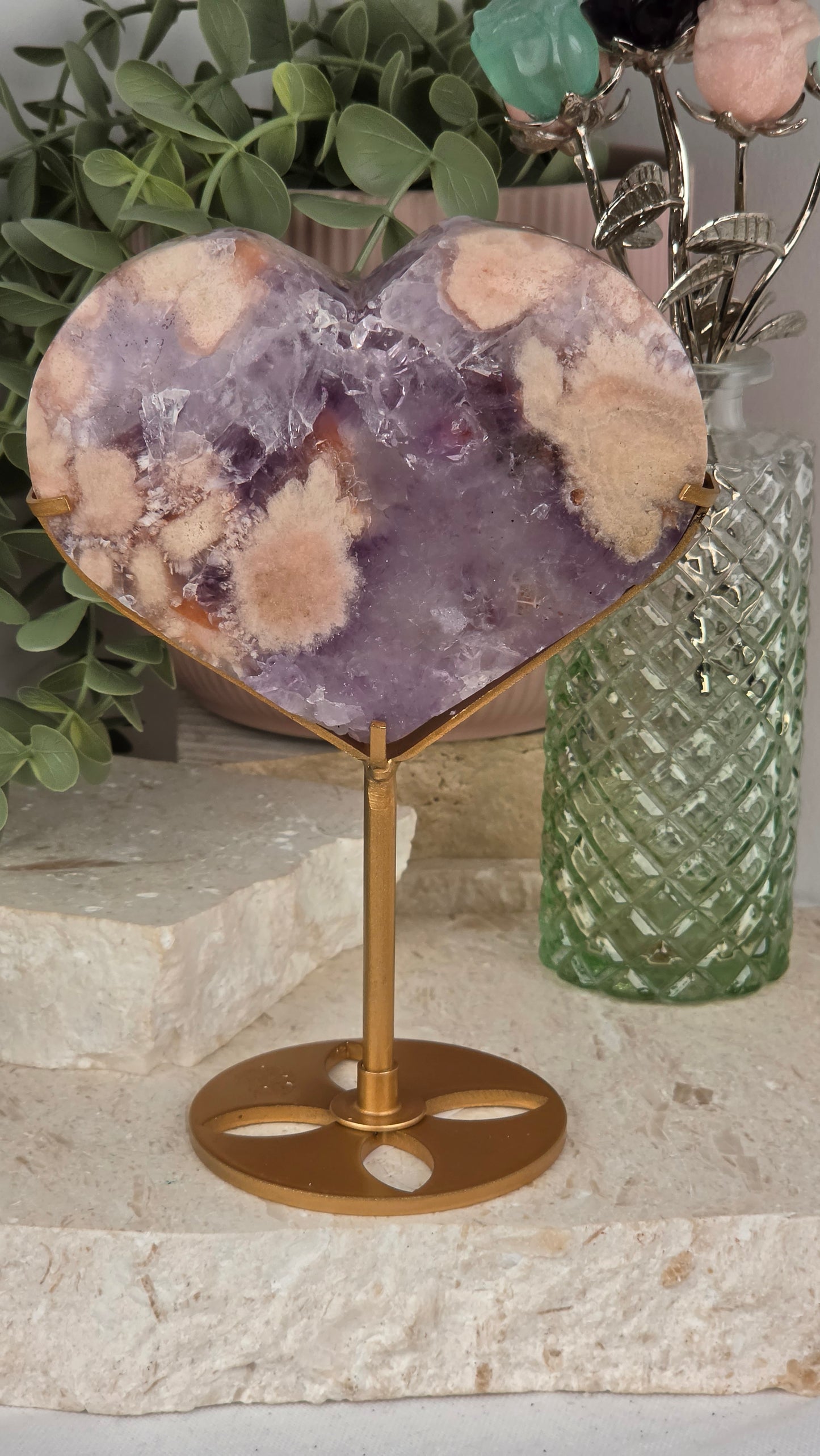 Pink Amethyst Heart