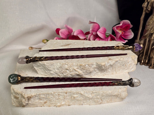 Wood & Crystal Wand