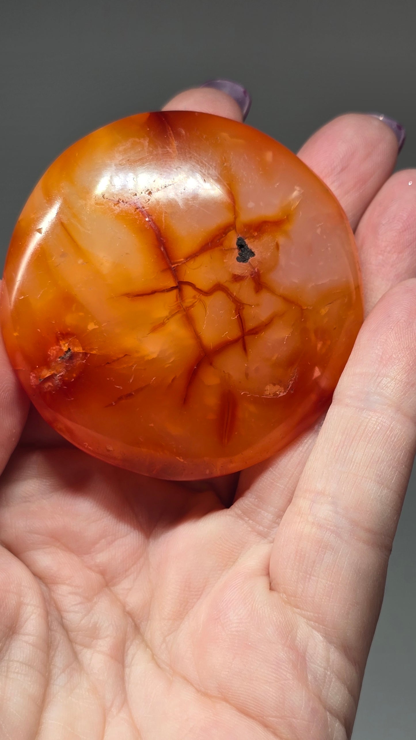 Carnelian Palm Stone