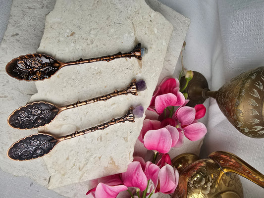 Metal Ornate Altar/Herb Spoons