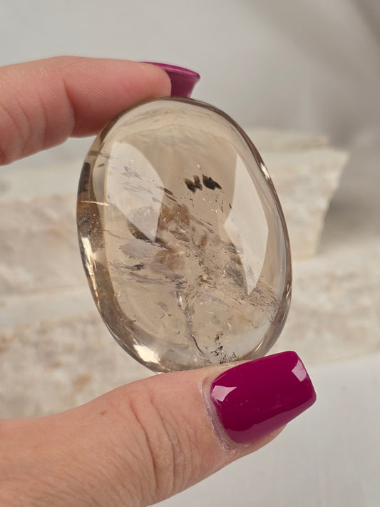 Citrine High Quality Palm Stone