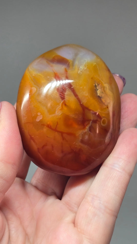 Carnelian Palm Stone