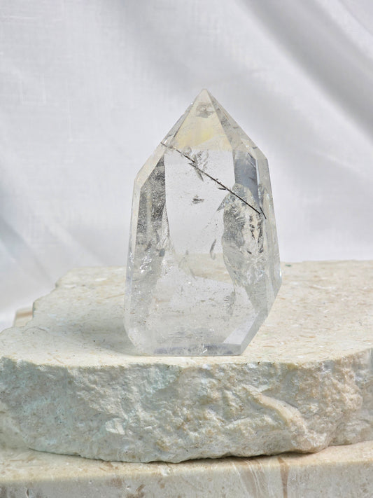 Black Tourmaline in Quartz Tower
