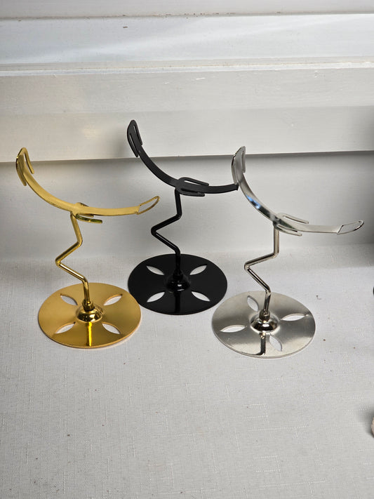 Metal Adjustable Stands for Crescent Moon Carvings