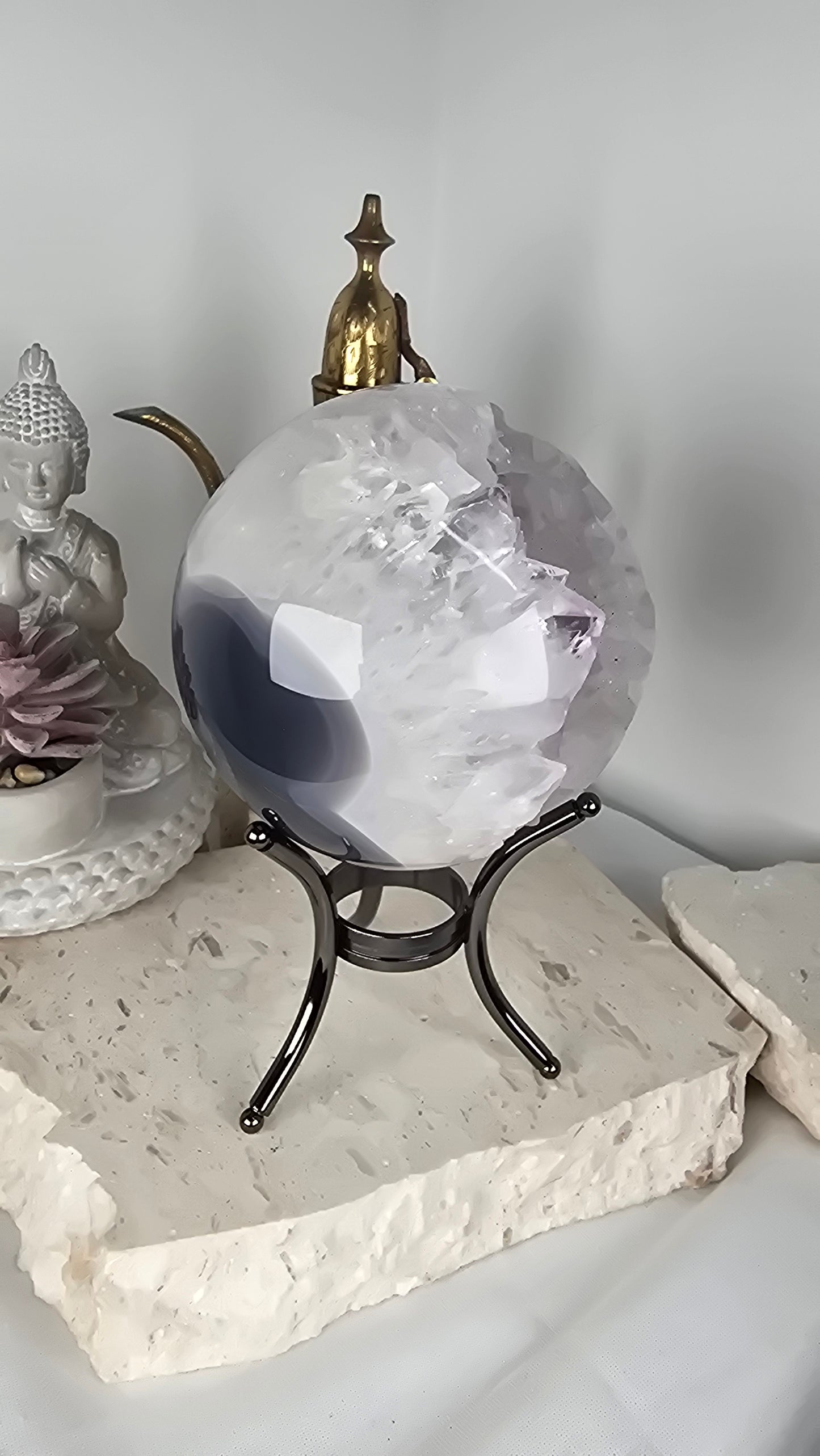 AAA Grade Brazilian Amethyst Agate Cluster Large Sphere