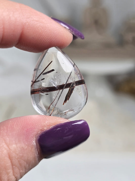 Copper Rutile Quartz Cabachon