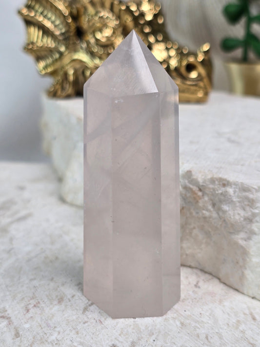 Pink Gyrasol Quartz Tower