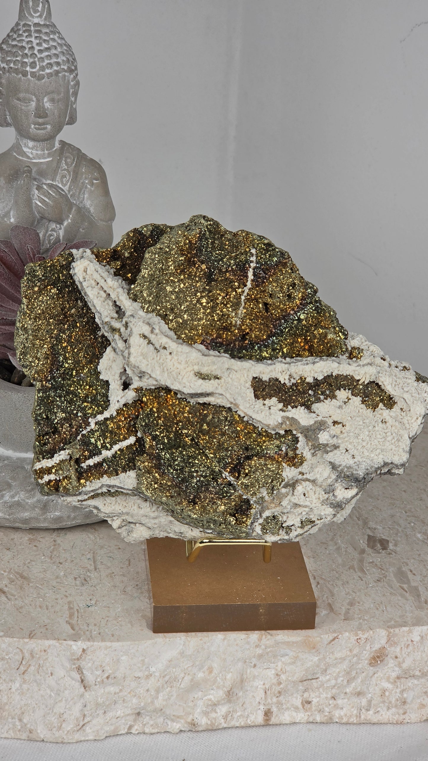 Iridescent Iron Pyrite Specimen