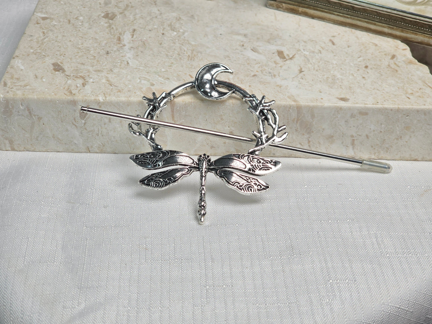 Dragonfly Moon Hair Clasp