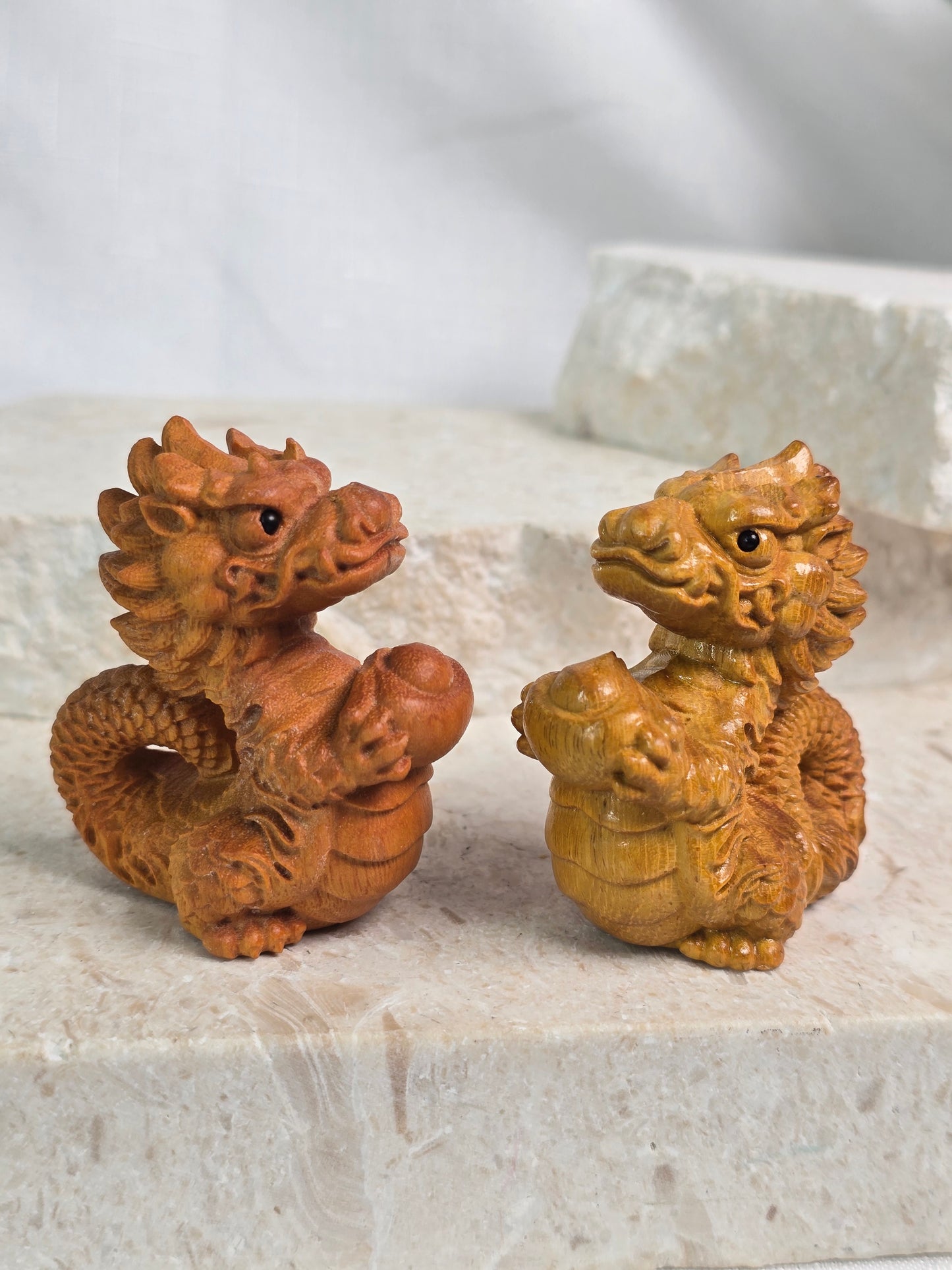 Sandlewood Dragon with Ingot