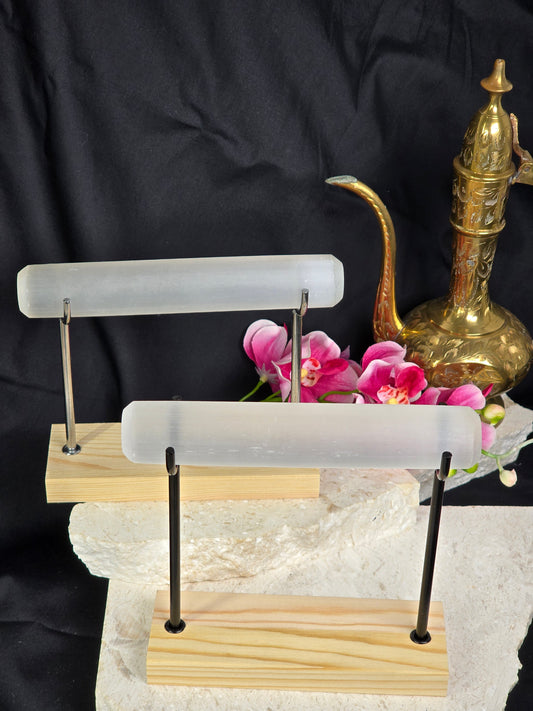 Selenite Bracelet Stands Medium