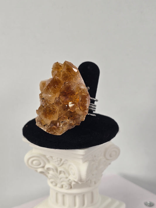 Brazilian Citrine Cluster Ring