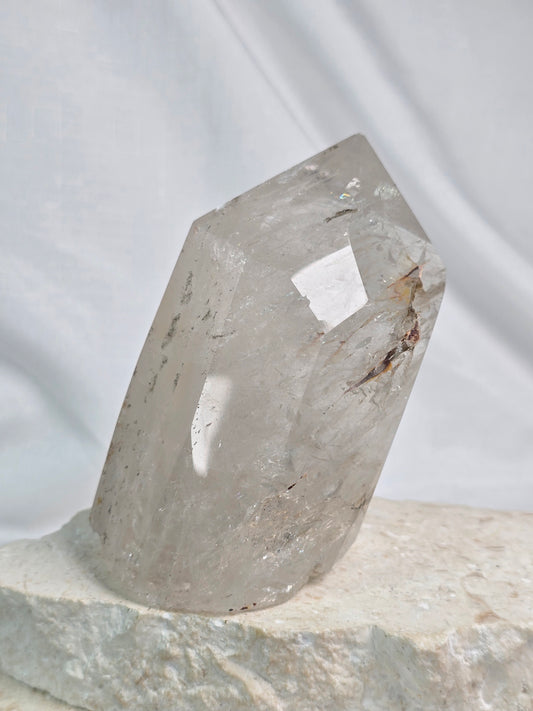 Skeleton Quartz Enydro Raw Base Point