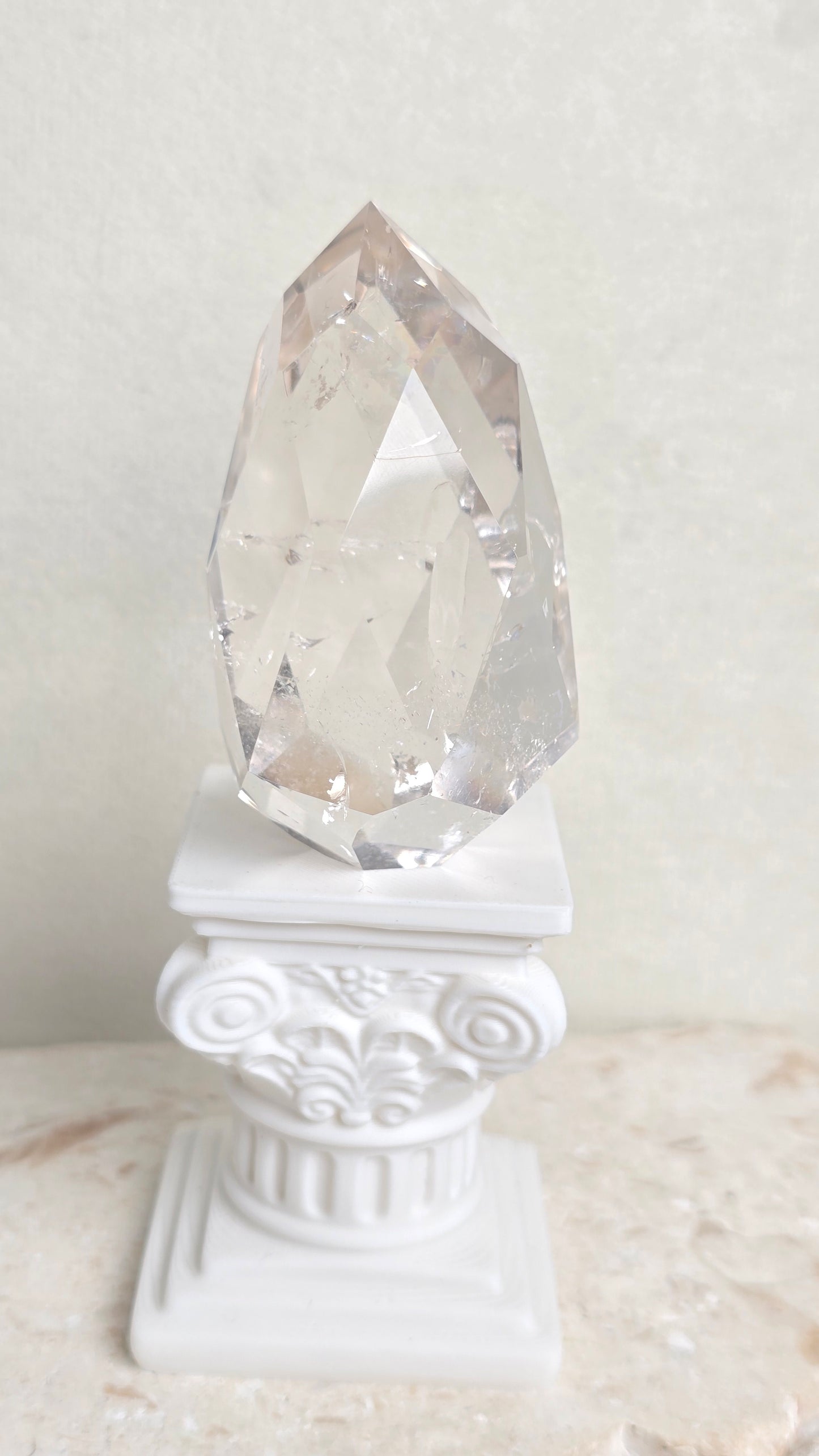 Faceted Clear Quartz Flame